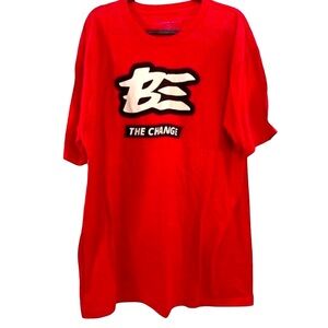 Houston White Mens Big&Tall Be‎ the Change T-shirt 2XLT